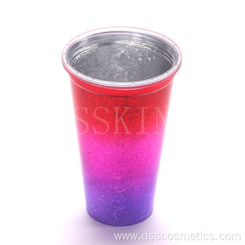 16oz double layers plastic cup with lid